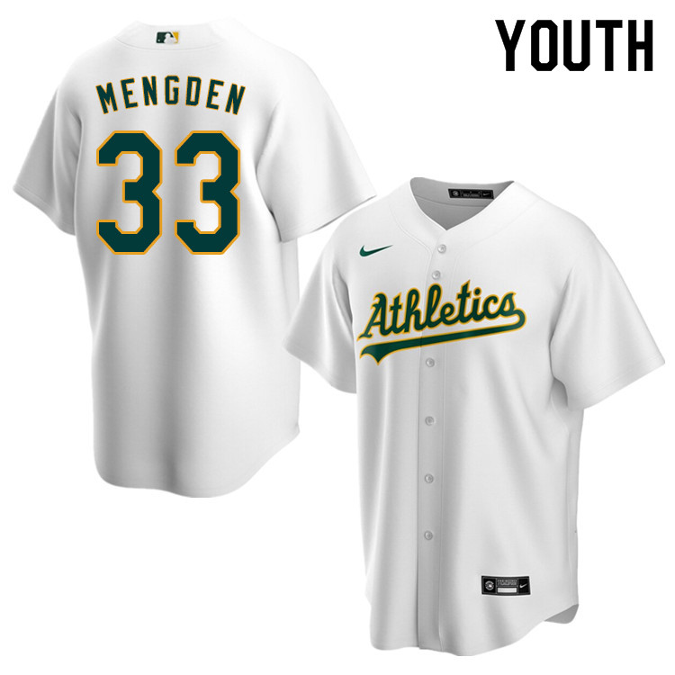 Nike Youth #33 Daniel Mengden Oakland Athletics Baseball Jerseys Sale-White